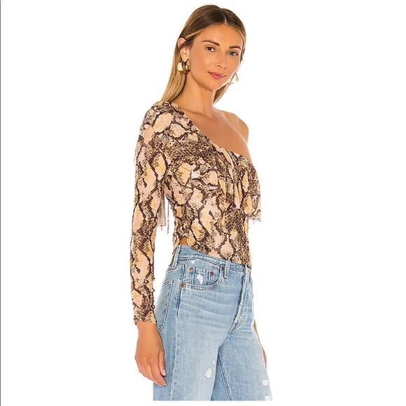 House of Harlow 1960 Flora Top in Python Multi - Picture 2 of 10